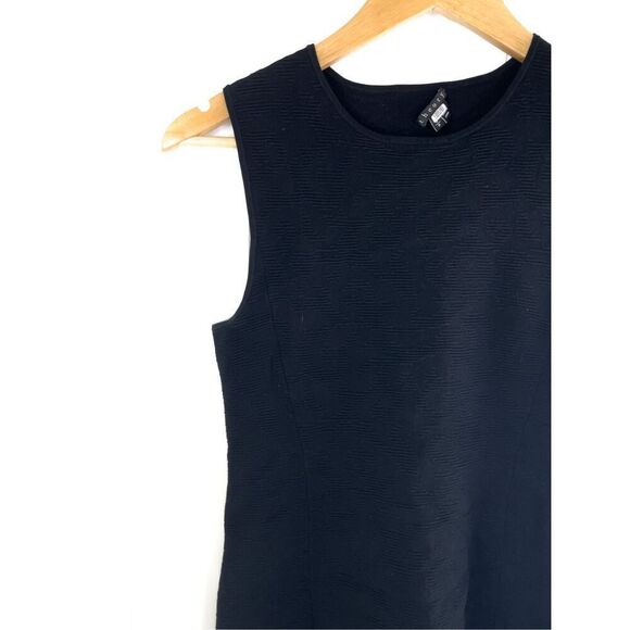 Theory Nikayla Mega Black‎ Tank Fit and Flare Texture Dress Size Small $235 - Picture 6 of 12